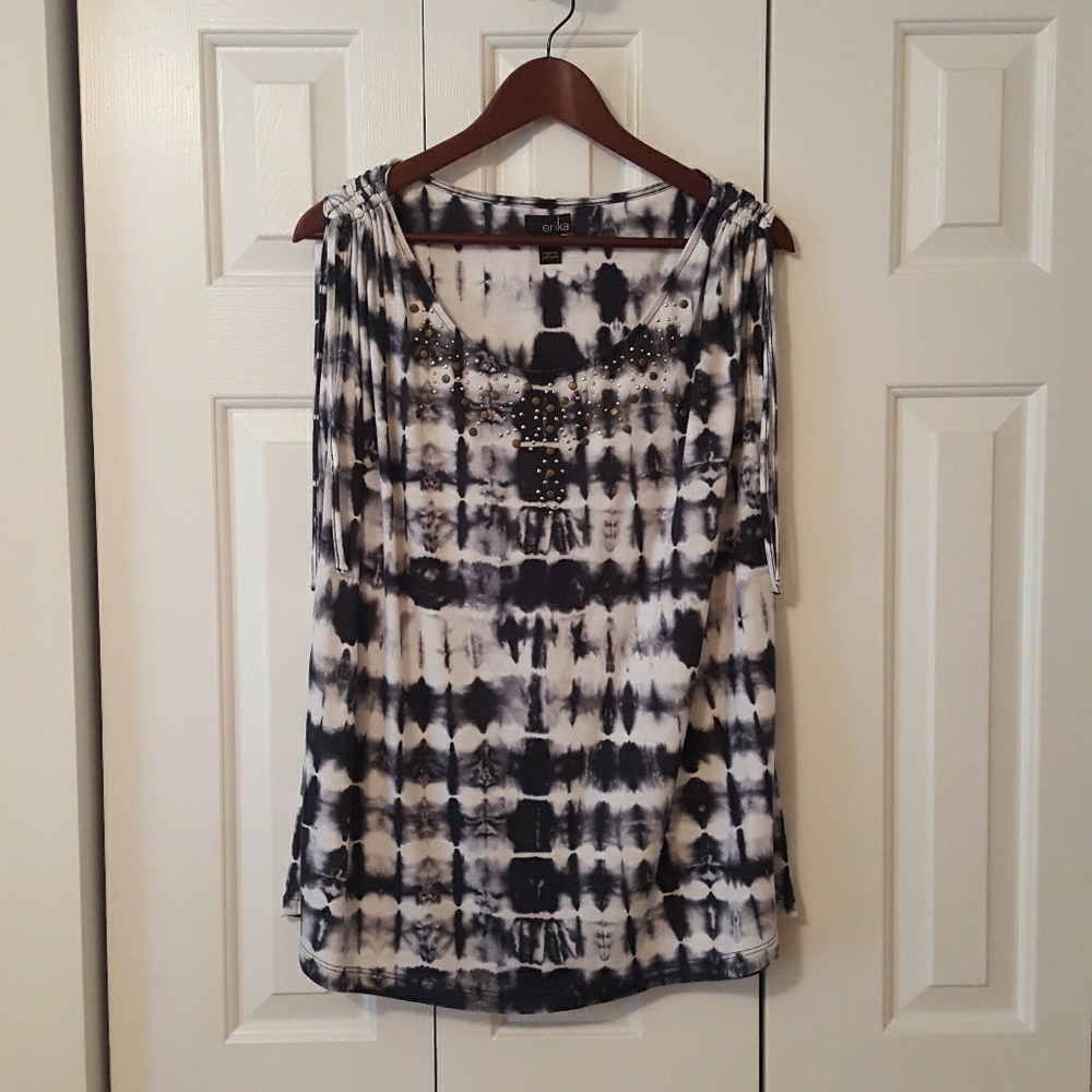 💖Tie-dye cap sleeved tee💖